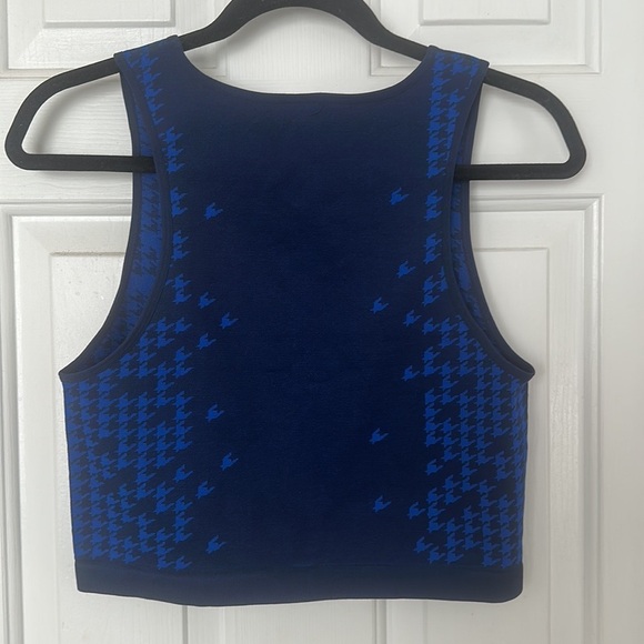 Fabletics blue Francis seamless crop top houndstooth XL - Picture 4 of 5